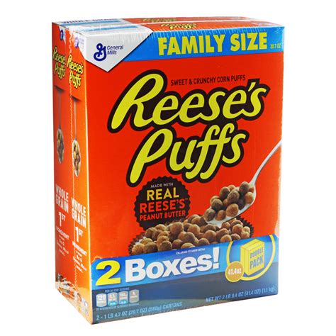 general mills reeses peanut butter puffs cereal box balloon logo all in one photos