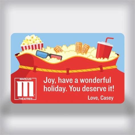 Check spelling or type a new query. Marcus Theatres. Holiday Custom Movie Gift Card - Santa's Bag Edition