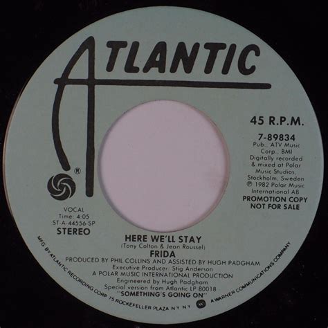 Frida Here Well Stay Atlantic Abba Phil Collins Promo 7” 45 Vg Ebay