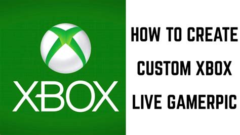 Xbox live and the xbox one finally have custom gamerpics. How to Create Custom Xbox Gamerpic - YouTube