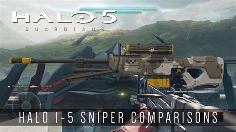 Halo 5 Guardians Sniper Rifle Comparisons Halo 1 5 Updated Video