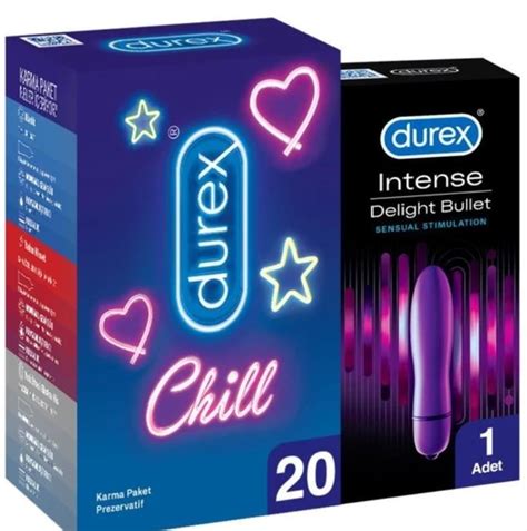 Durex Chill Karma Paket Prezervatif 20li Durex Intense Delight Bullet