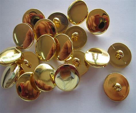 free shipping 20mm shank button sewing shank button blouse plastic button plating gold fashion