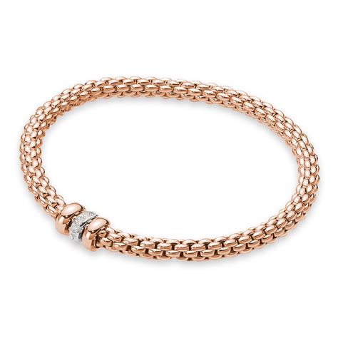 Les raisons pour lesquelles tout le monde l'adore : Fope Flex'it Solo 18ct Rose Gold Bracelet With Rose Gold ...
