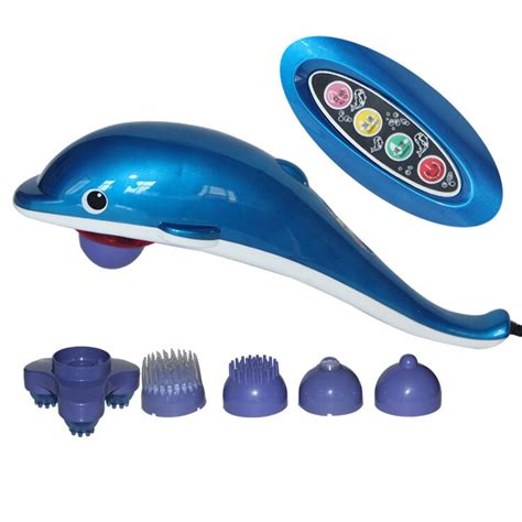 Electric Dolphin Massager Back Massage Hammer Vibration Infrared Stick Roller Cervical Body