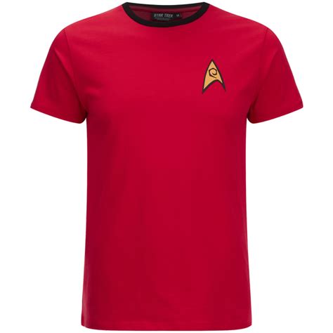 Star Trek Mens Command Uniform T Shirt Red Merchandise