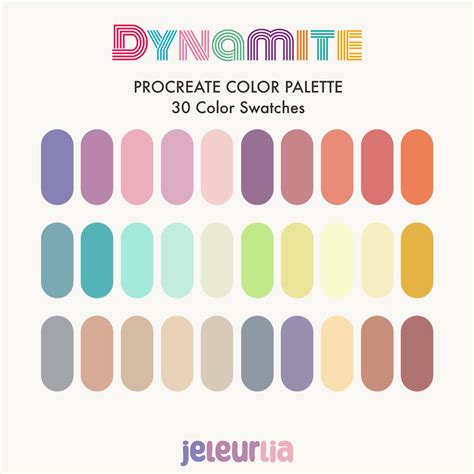 Bts Dynamite Color Palette Kpop Color Swatches Instant Etsy