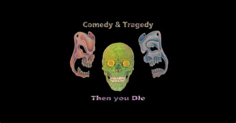 Comedy Tragedy And Die Female Skull Comedy Tragedy Skulls Sticker