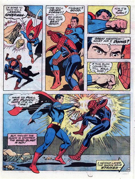 Superman Vs The Amazing Spider Man Dc Comics And Marvel Comics