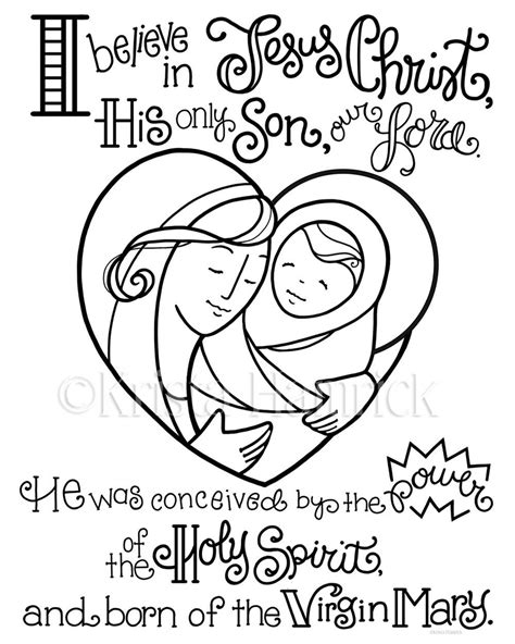 Apostles Creed Memory Coloring Collection Includes Coloring Pages