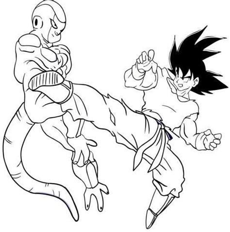 Dibujos Para Colorear De Goku Vs Freezer Dibujos Para Colorear