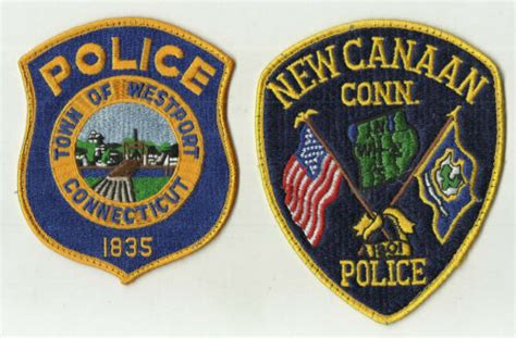 New Canaan Westport Connecticut Police Patches Used Ebay