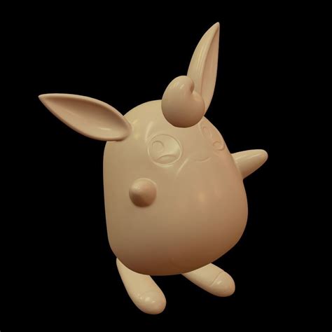 Wigglytuff Pokemon High Res 3d Model 3d Printable Cgtrader