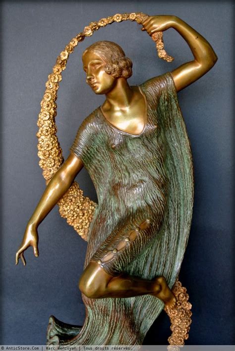 German art deco katzhutte goldscheider style lady dancer figurine lamp. Art deco statue signed guirande j d. - Ref.23518