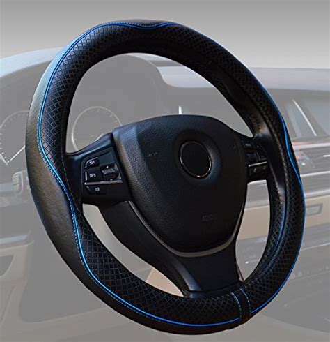Steering Wheel Covers Universal 15 Inch Genuine Leather Protector Anti