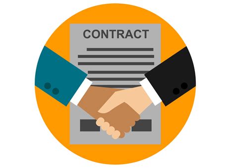 Circle Icon Clip Art Contract Deal Partnership Illustration Finance