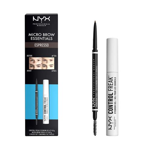 Buy Nyx Professional Makeup Brow Essentials Micro Brow Pencil And Control Freak Clear Brow Gel Duo
