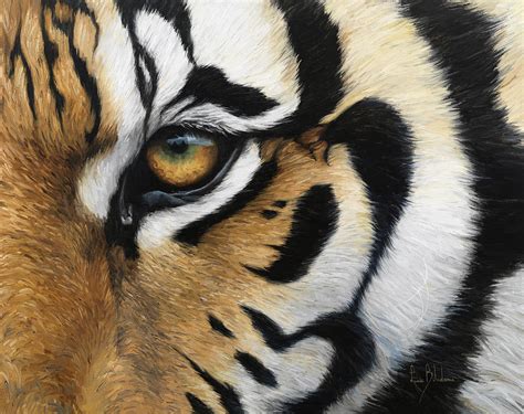 Tiger Eye Painting By Lucie Bilodeau