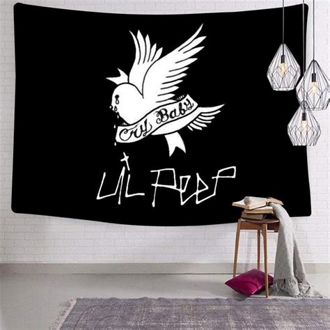 Happy100 Lil Peep Logos 3D Print Tapestry Wall Hanging for Living Room Bedroom Dorm Decor 51.2 x