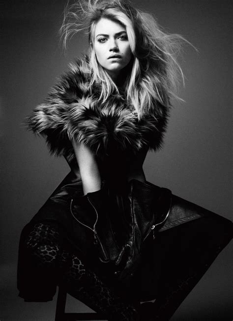 Imogen Poots For Interview Magazine June July By Craig McDean Model Posing Black And