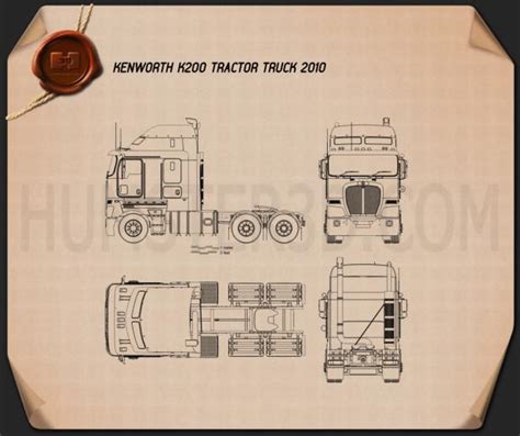 Kenworth k100 edited by solaris36 v3. Kenworth K200 Tractor Truck 2010 Blueprint - Hum3D
