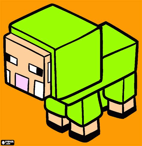 Green Minecraft Coloring Page Printable Green Minecraft