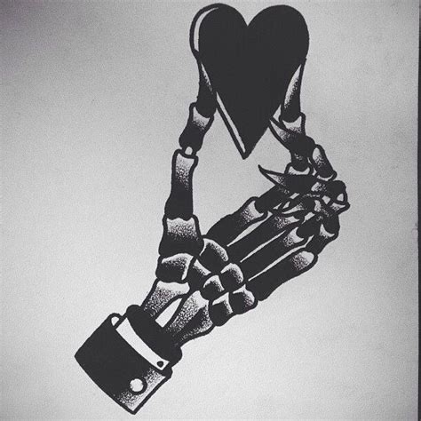 Skeleton Hand Holding Heart Drawing Jeanclaudevandammeson
