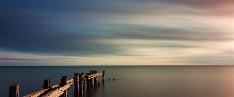 Wallpaper Sunlight Sunset Sea Bay Shore Reflection