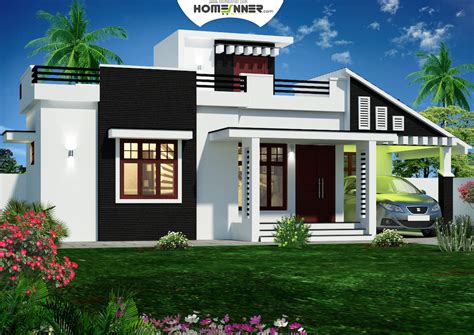 Bungalow elevations are designed for single. 900 sq feet kerala house plans 3D front elevation