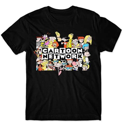 Cartoon Network Logo Throwback Classic T Shirt Small Black