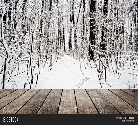 Christmas Snow On Wood Image And Photo Free Trial Bigstock
