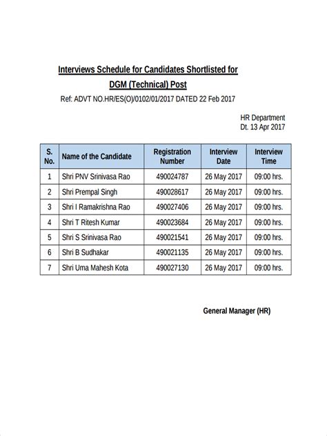 Interview Schedule 17 Examples Format Pdf Examples