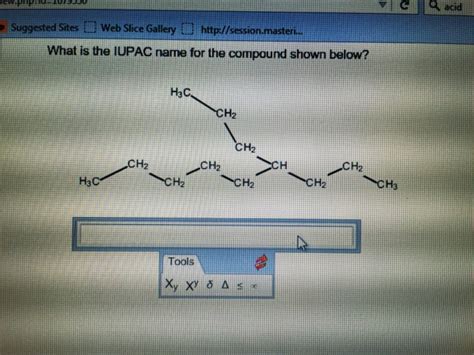 Solved What Is The Iupac Name For The Compound Shown Below