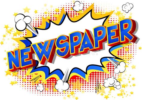 Newspaper Comic Book Style Word Stock Vector Illustration Of