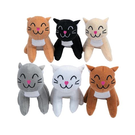 Small Stuffed Cats Toys 12 Pieces Ebay