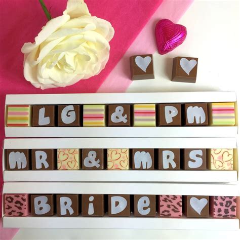 Personalised Chocolates For Wedding Favours By Cocoapod Chocolates