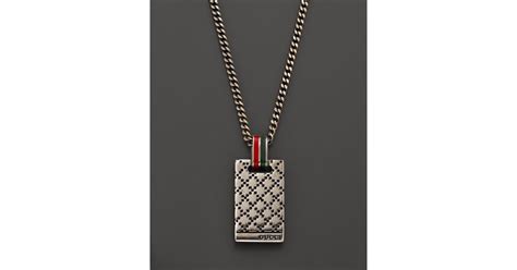 Gucci Diamante Sterling Silver Pendant Necklace 195 In Metallic For Men