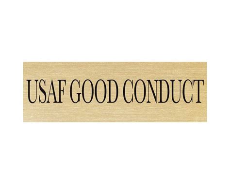 Usaf Good Conduct Id Plate