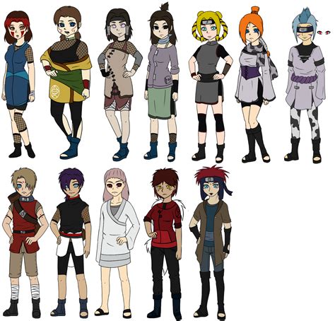 Naruto Fan Character Chart By Xcalee On Deviantart
