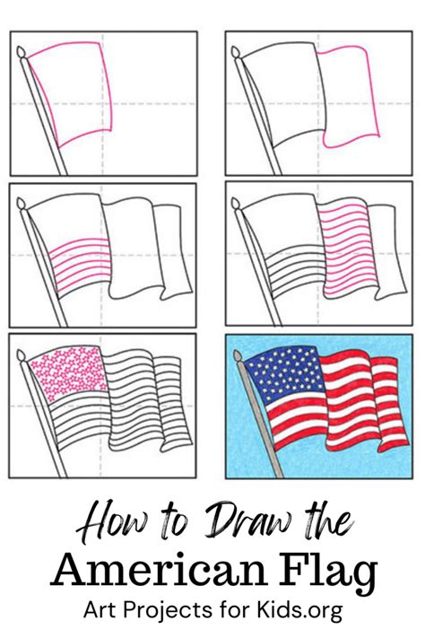 How To Draw The American Flag Images Wallmost