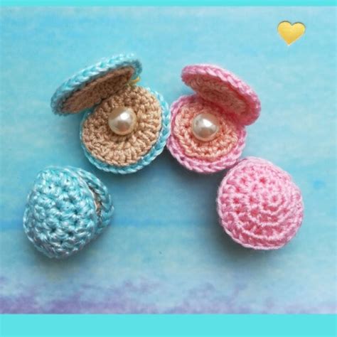 Amigurumi Sea Shell With Pearl Crochet Pattern Etsy