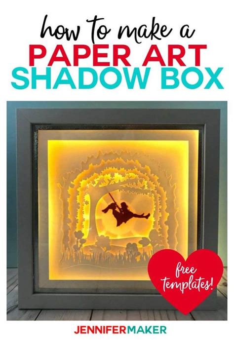 Shadow Box Paper Art Template to Customize #3d #shadow #box #template