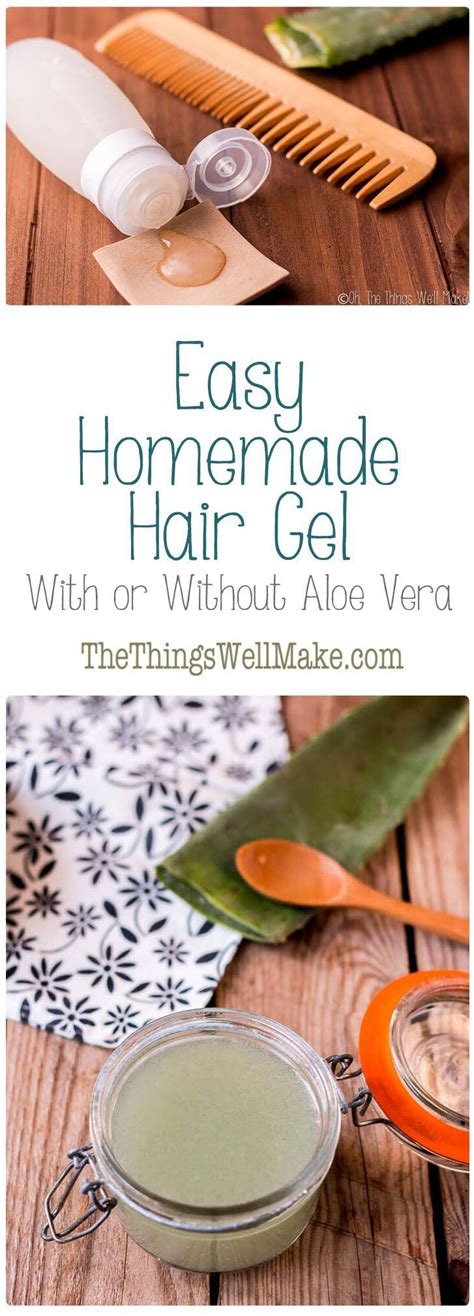 This Easy Homemade Hair Gel Can Be Made With Or Without Aloe Vera And