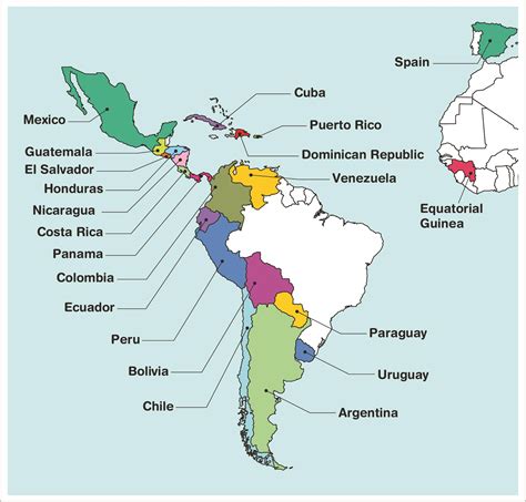 Map Of Countries That Speak Spanish