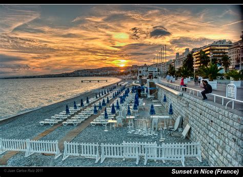Sunset In Nice France Promenade Des Anglais Hdr Made Wit Flickr
