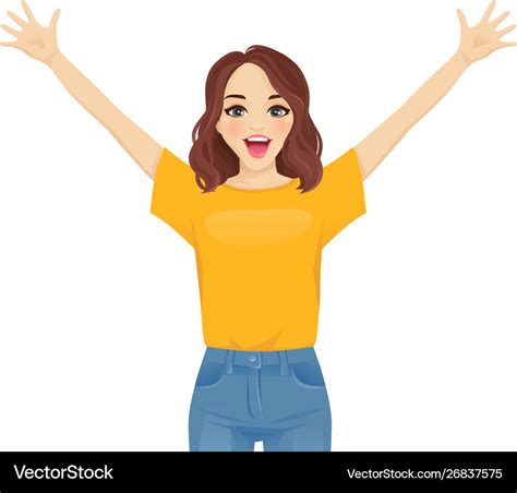 Surprised Young Woman Royalty Free Vector Image