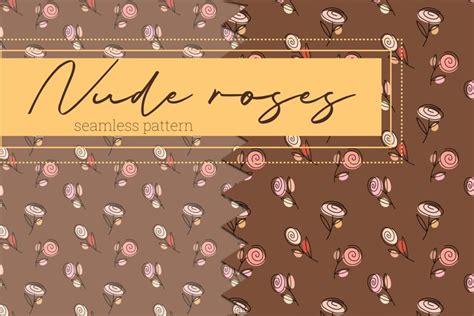 Nude Roses Collection Of Seamless Patterns