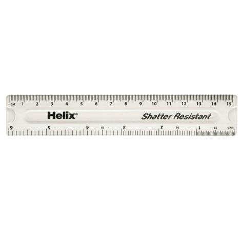 Helix 15cm Short Clear Plastic Ruler Kidz Ts