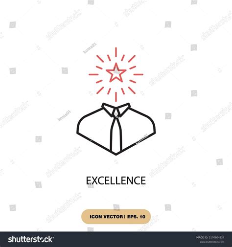 Excellence Icons Symbol Vector Elements Infographic Stock Vector