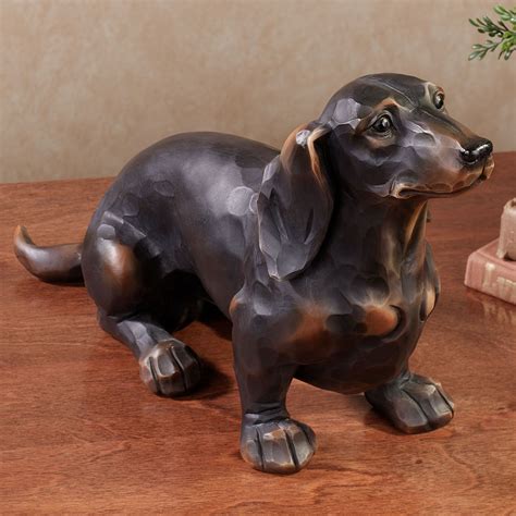 Morning Walk Dachshund Dog Sculpture